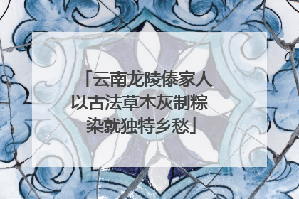 云南龙陵傣家人以古法草木灰制粽 染就独特乡愁
