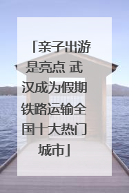 亲子出游是亮点 武汉成为假期铁路运输全国十大热门城市