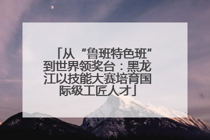 从“鲁班特色班”到世界领奖台：黑龙江以技能大赛培育国际级工匠人才