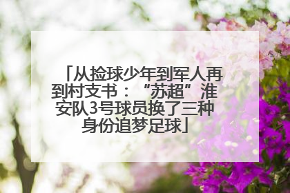 从捡球少年到军人再到村支书：“苏超”淮安队3号球员换了三种身份追梦足球