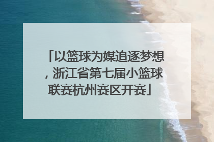以篮球为媒追逐梦想，浙江省第七届小篮球联赛杭州赛区开赛