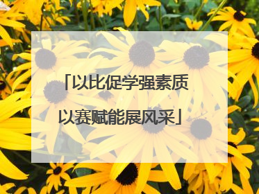 以比促学强素质 以赛赋能展风采