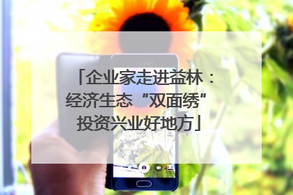 企业家走进益林：经济生态“双面绣” 投资兴业好地方