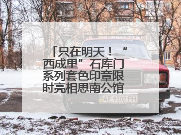 只在明天！“西成里”石库门系列套色印章限时亮相思南公馆，快来盖章吧