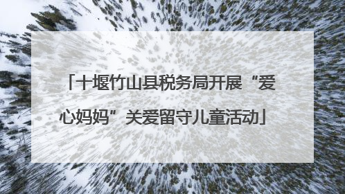 十堰竹山县税务局开展“爱心妈妈”关爱留守儿童活动