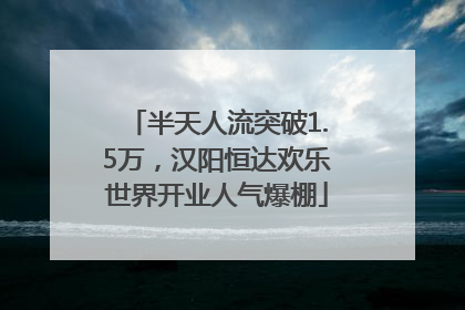 半天人流突破1.5万，汉阳恒达欢乐世界开业人气爆棚