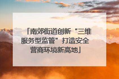 南郊街道创新“三维服务型监管”打造安全营商环境新高地
