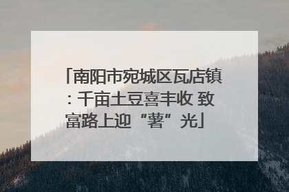 南阳市宛城区瓦店镇：千亩土豆喜丰收 致富路上迎“薯”光