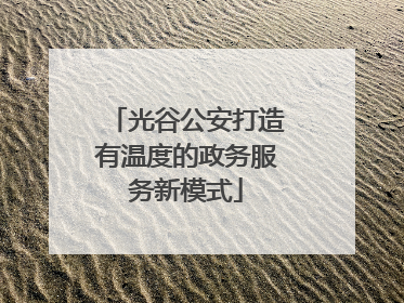 光谷公安打造有温度的政务服务新模式
