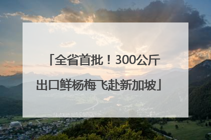 全省首批！300公斤出口鲜杨梅飞赴新加坡