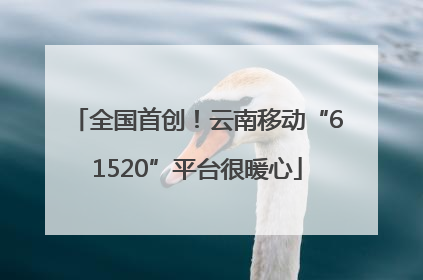 全国首创！云南移动“61520”平台很暖心