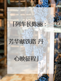 列车长陈丽：芳华献铁路 丹心映征程