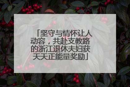 坚守与情怀让人动容，共赴支教路的浙江退休夫妇获天天正能量奖励