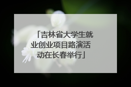 吉林省大学生就业创业项目路演活动在长春举行