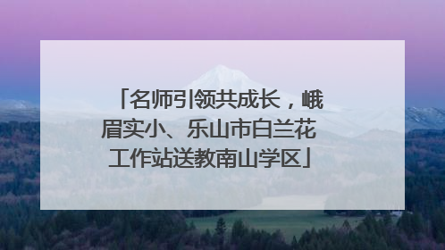 名师引领共成长，峨眉实小、乐山市白兰花工作站送教南山学区