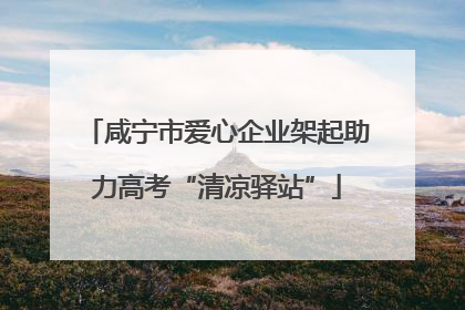 咸宁市爱心企业架起助力高考“清凉驿站”