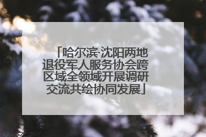 哈尔滨·沈阳两地退役军人服务协会跨区域全领域开展调研交流共绘协同发展