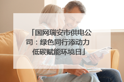 国网瑞安市供电公司：绿色同行添动力 低碳赋能环境日