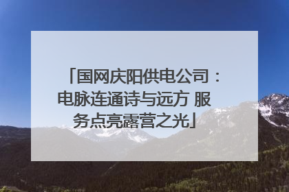 国网庆阳供电公司：电脉连通诗与远方 服务点亮露营之光