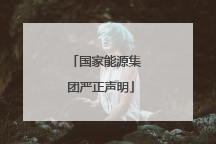 国家能源集团严正声明