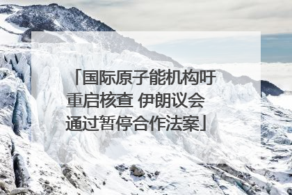 国际原子能机构吁重启核查 伊朗议会通过暂停合作法案