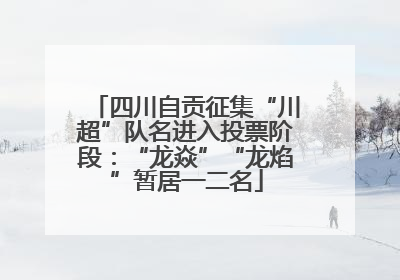 四川自贡征集“川超”队名进入投票阶段：“龙焱”“龙焰”暂居一二名