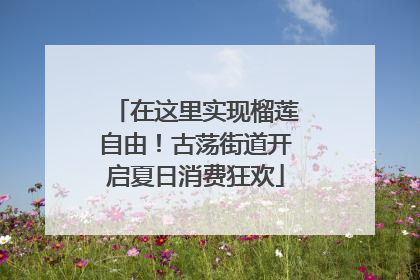 在这里实现榴莲自由！古荡街道开启夏日消费狂欢