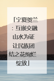 宁夏贺兰：互嵌交融 山水为证 让民族团结之花绚烂绽放