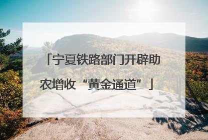 宁夏铁路部门开辟助农增收“黄金通道”