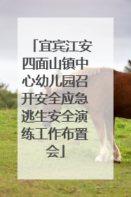 宜宾江安四面山镇中心幼儿园召开安全应急逃生安全演练工作布置会