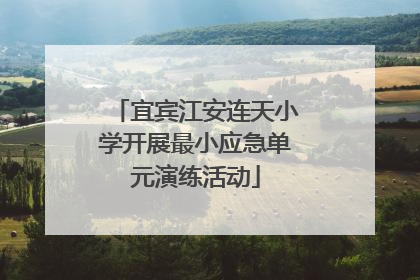 宜宾江安连天小学开展最小应急单元演练活动