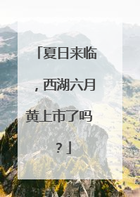 夏日来临，西湖六月黄上市了吗？