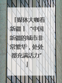 媒体大咖看新疆丨“中国新疆的城市非常繁华,处处都充满活力”