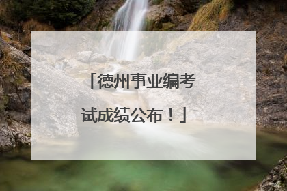 德州事业编考试成绩公布！