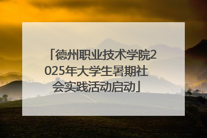 德州职业技术学院2025年大学生暑期社会实践活动启动