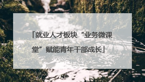 就业人才板块“业务微课堂”赋能青年干部成长