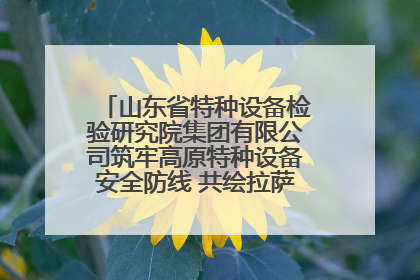 山东省特种设备检验研究院集团有限公司筑牢高原特种设备安全防线 共绘拉萨美好生活画卷