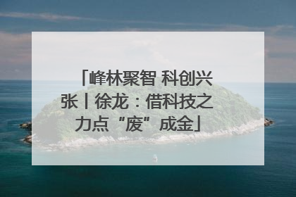峰林聚智 科创兴张丨徐龙：借科技之力点“废”成金