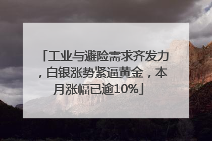 工业与避险需求齐发力，白银涨势紧逼黄金，本月涨幅已逾10%