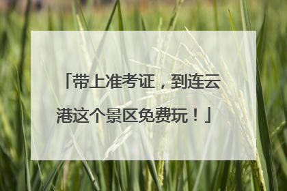 带上准考证，到连云港这个景区免费玩！