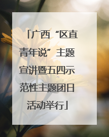 广西“区直青年说”主题宣讲暨五四示范性主题团日活动举行