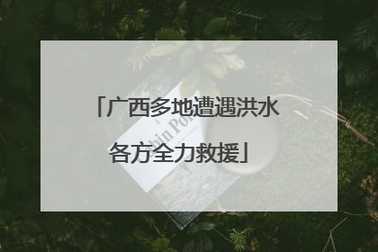 广西多地遭遇洪水 各方全力救援