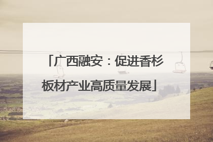 广西融安：促进香杉板材产业高质量发展
