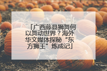 广西藤县狮舞何以舞动世界？海外华文媒体探秘“东方狮王”炼成记