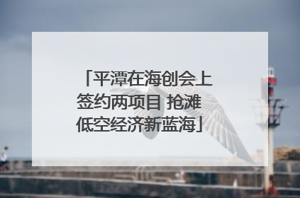 平潭在海创会上签约两项目 抢滩低空经济新蓝海