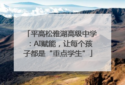 平高松雅湖高级中学：AI赋能，让每个孩子都是“重点学生”