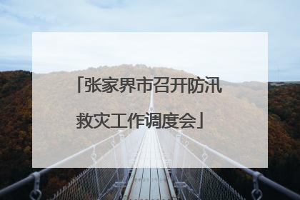 张家界市召开防汛救灾工作调度会