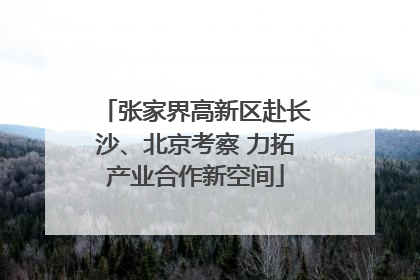 张家界高新区赴长沙、北京考察 力拓产业合作新空间