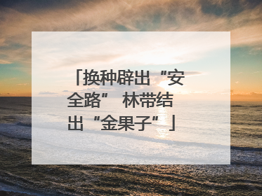 换种辟出“安全路” 林带结出“金果子”