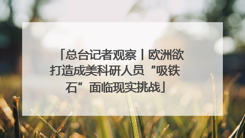 总台记者观察丨欧洲欲打造成美科研人员“吸铁石”面临现实挑战